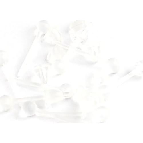 Pendientes de Bioplástico Claro Ruifan 20G 3mm para Mujeres