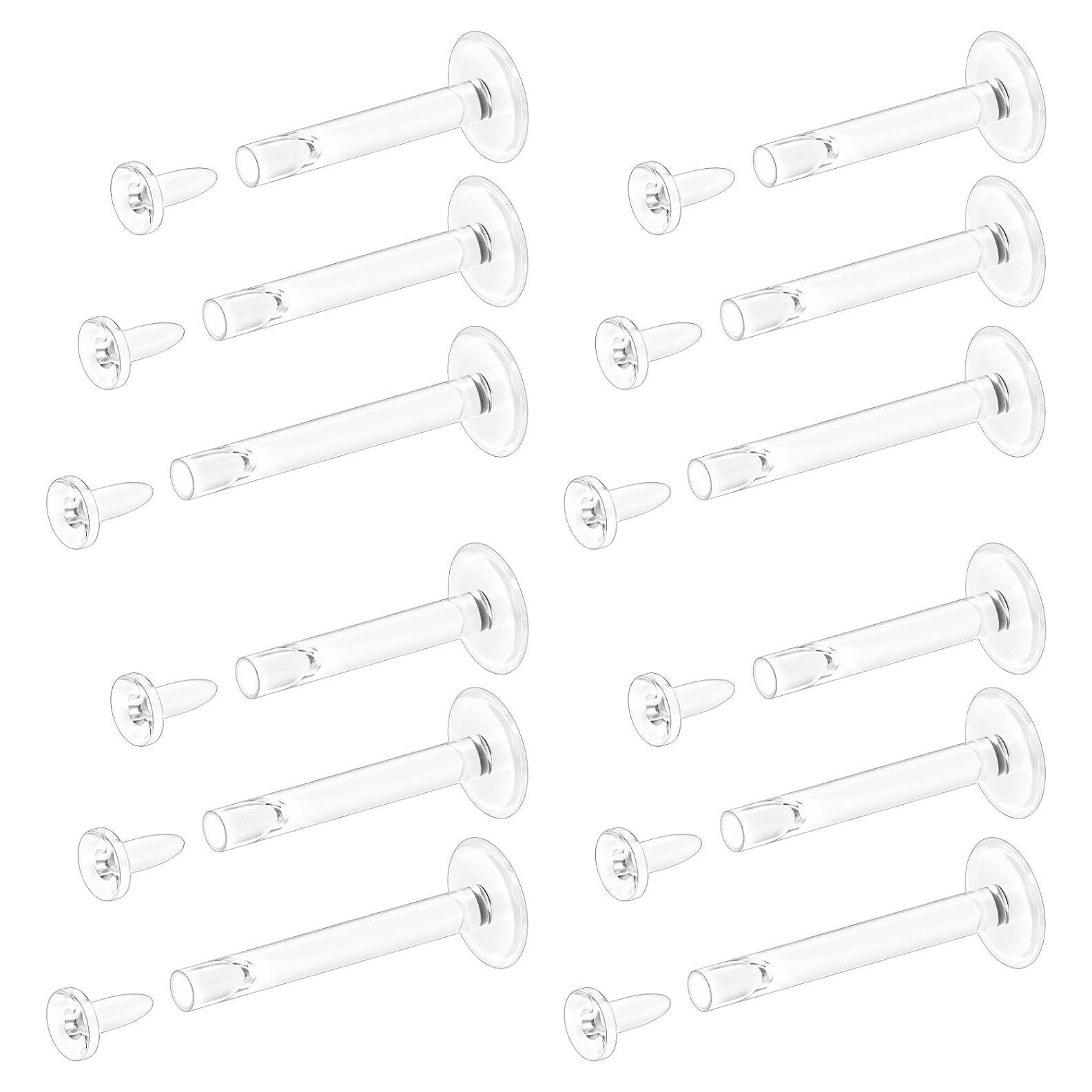 Pendientes de piercing Eakxnig 18G claros 6mm 7mm 8mm