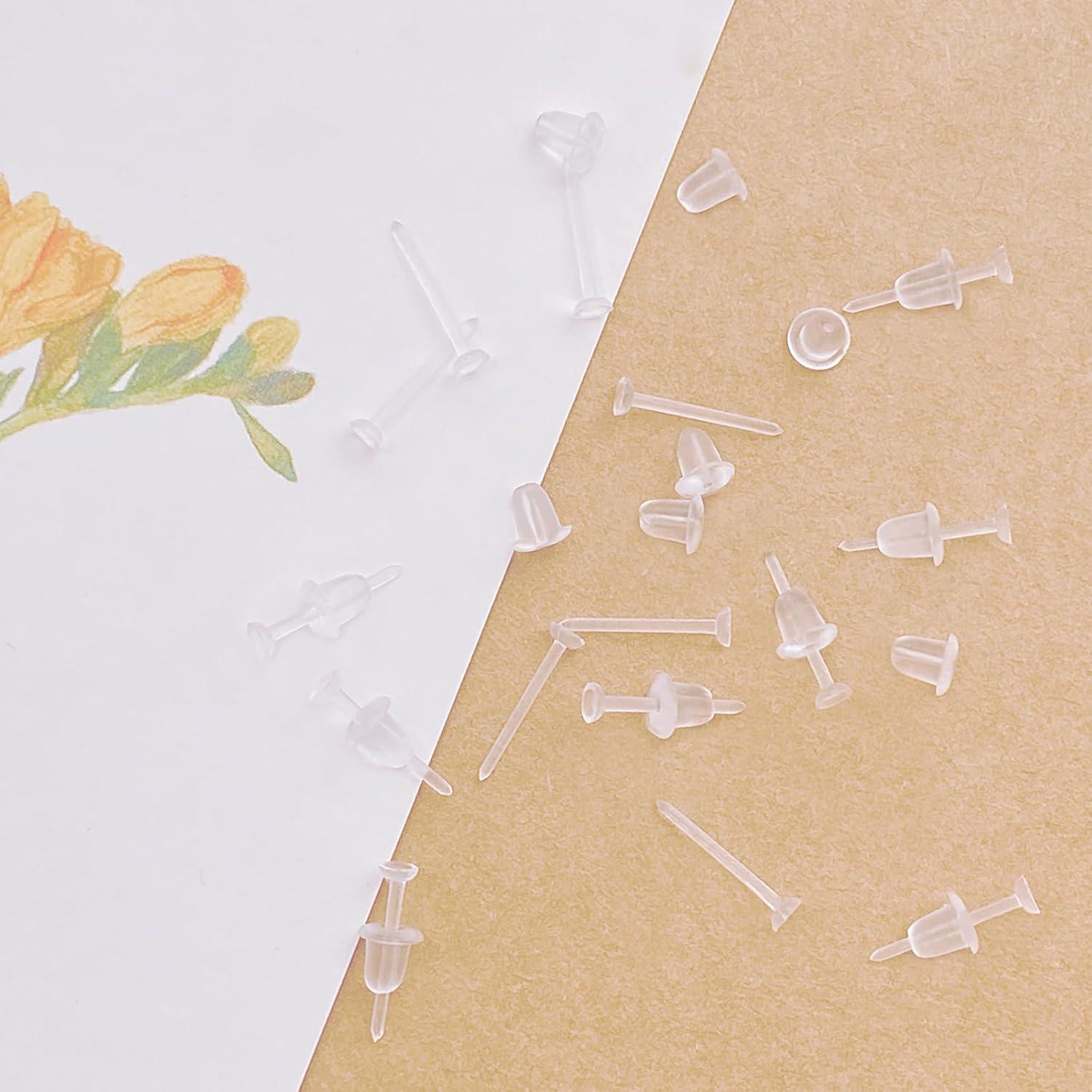 Pines y Respaldos de Aretes KASBEE 100 Pares Hipoalergénicos