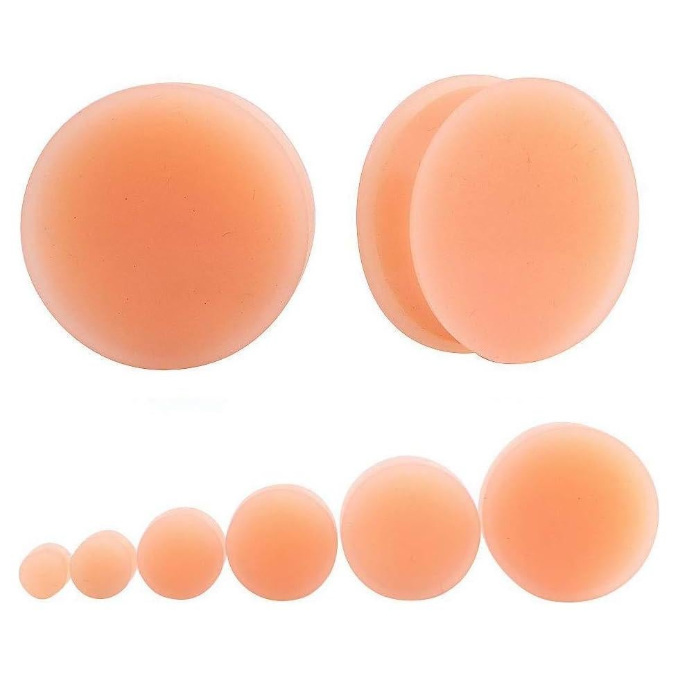 Par de Tapones de Silicona Piel HQLA 12mm para Perforación