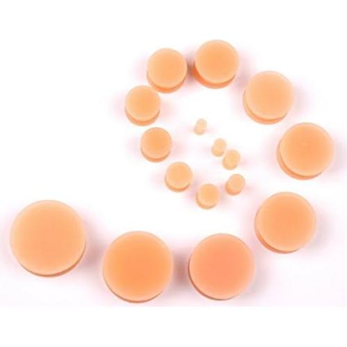 Par de Tapones de Silicona Piel HQLA 12mm para Perforación