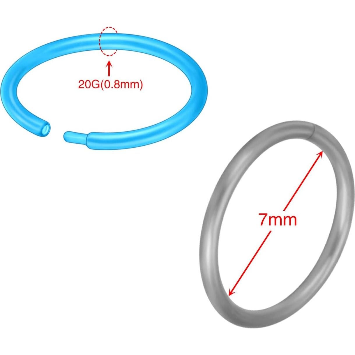 Retenedores Coloridos Oyaface 20G Acrílico Flexible 16 Pcs