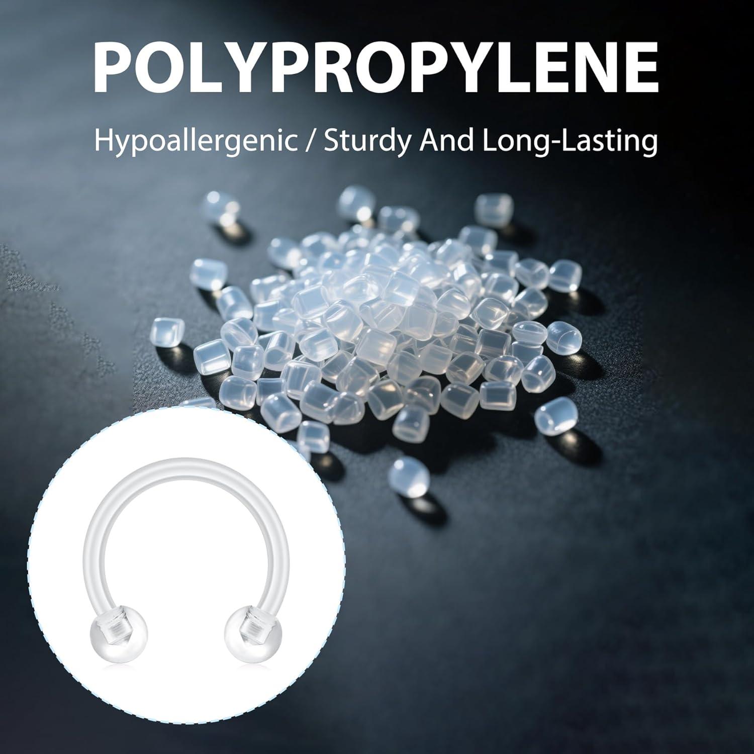 Anillos Septum Transparentes D.Bella 16G Bioflex Hipoalergénicos