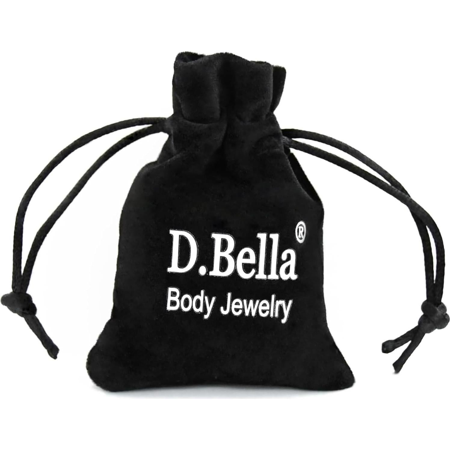 Anillos Septum Transparentes D.Bella 16G Bioflex Hipoalergénicos