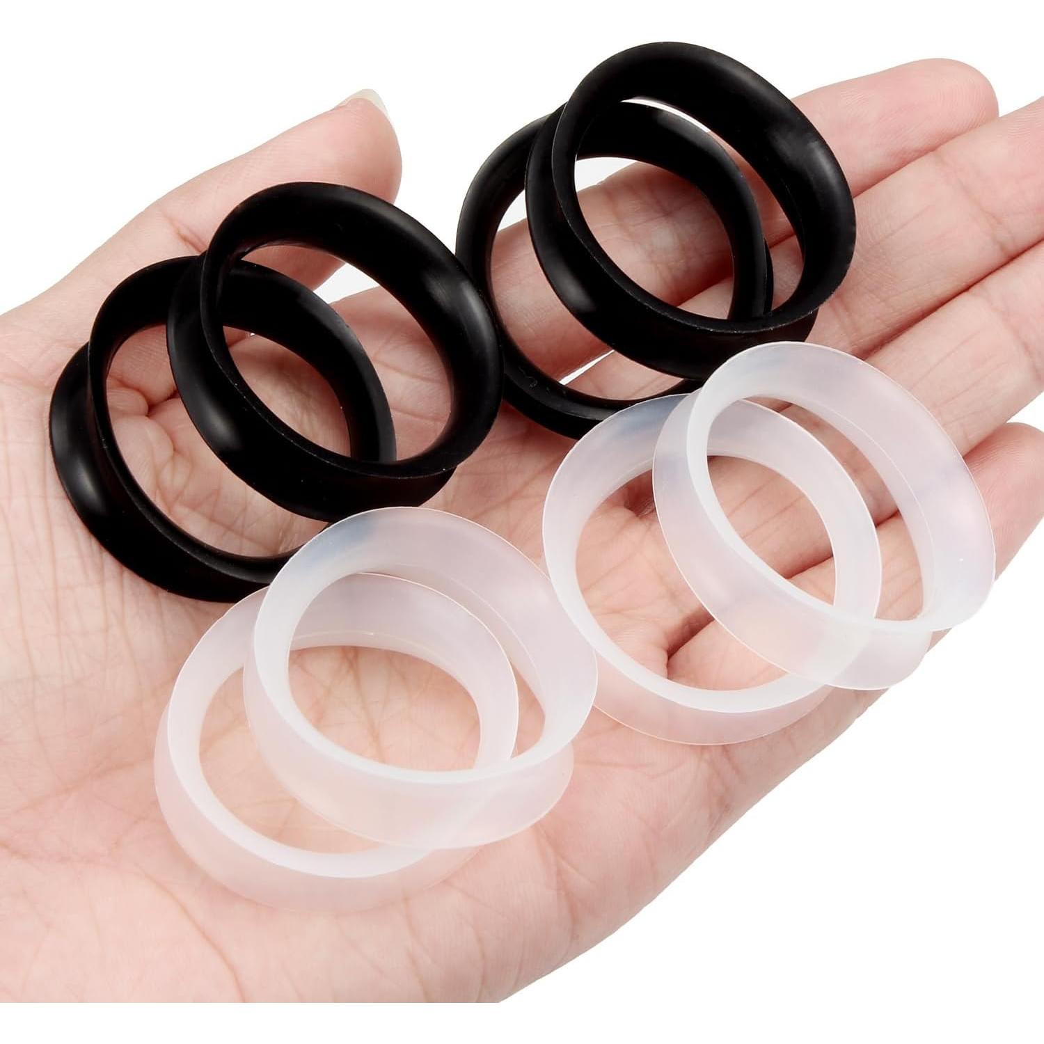 Túneles de Silicona Negra y Transparente Pexveiuu 28mm