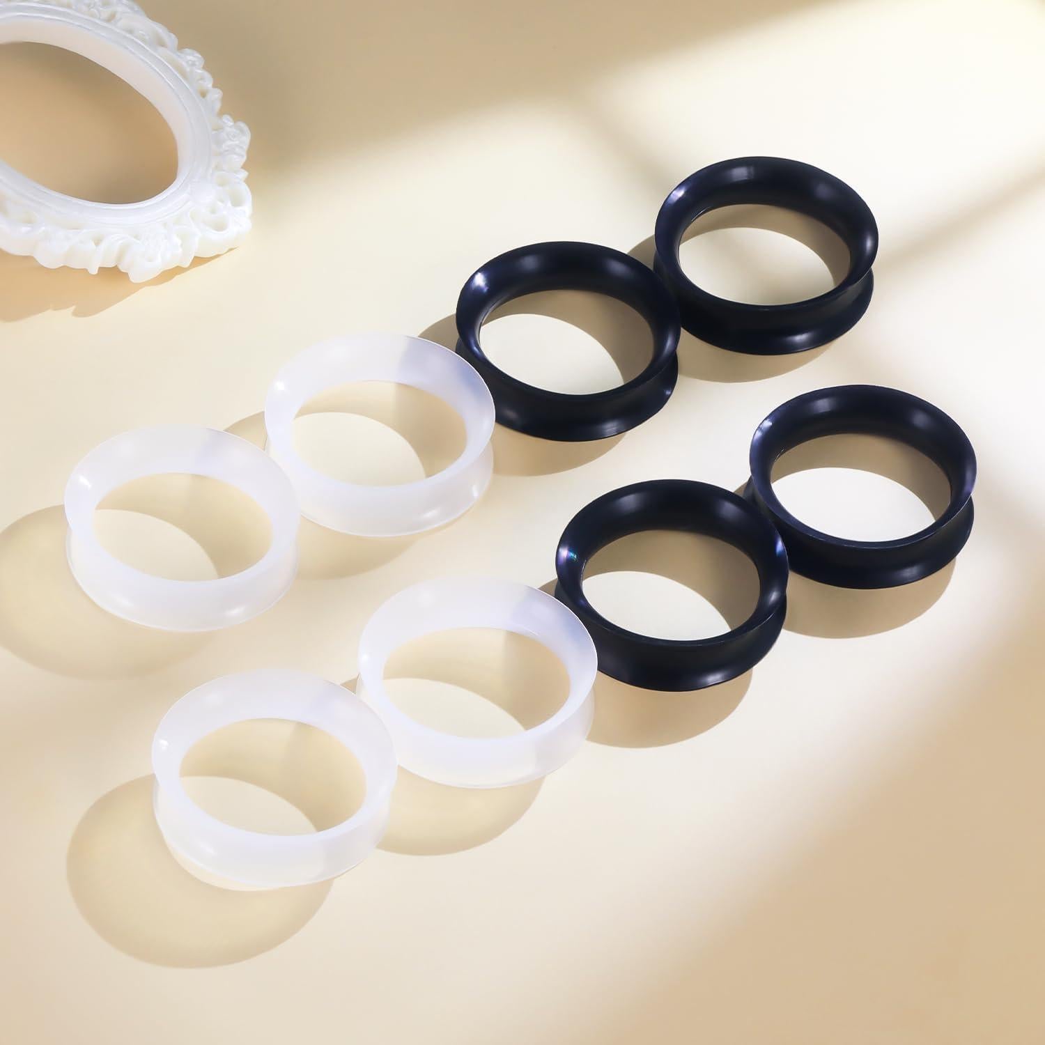 Túneles de Silicona Negra y Transparente Pexveiuu 28mm