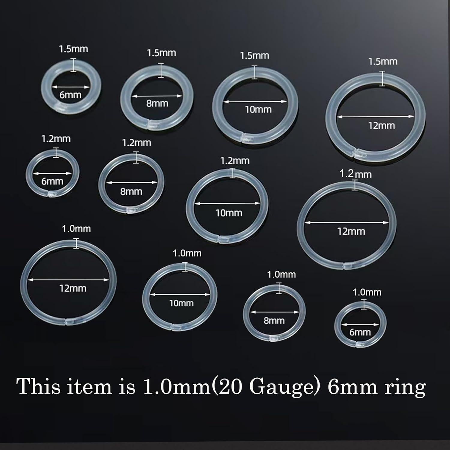 Retenedores de oreja Melimarry 20 Gauge hipoalergénicos unisex