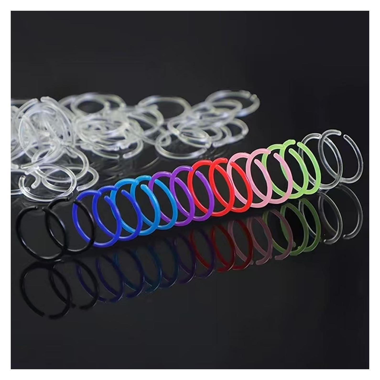 60 Aros de Plástico Antialérgicos 20G Qualima para Oídos