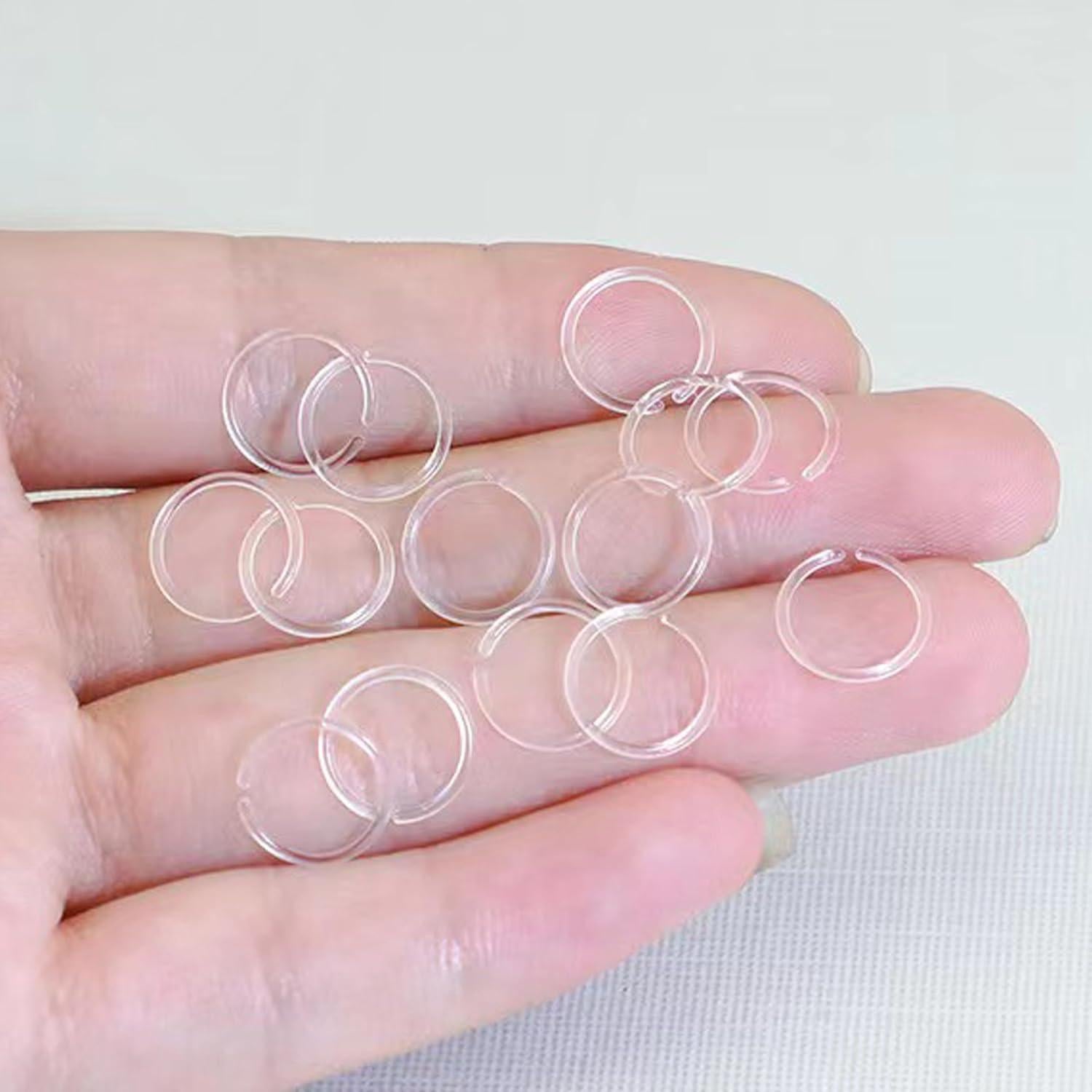 60 Aros de Plástico Antialérgicos 20G Qualima para Oídos