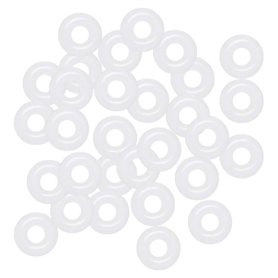 O-Ring de Caucho Blanco 16G BodyJewelryOnline Paquete de 20