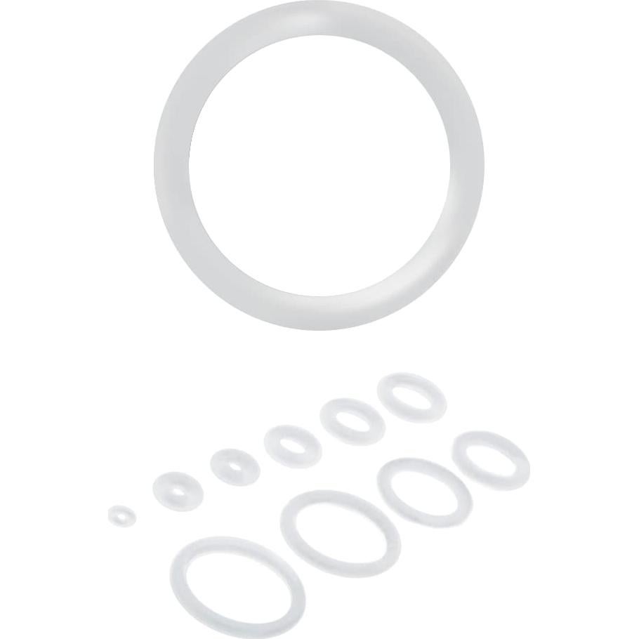 O-Ring de Caucho Blanco 16G BodyJewelryOnline Paquete de 20