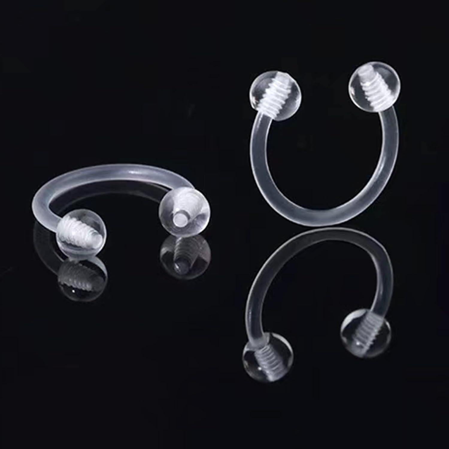 Retenedores de oreja hipoalergénicos Melimarry 3mm claros