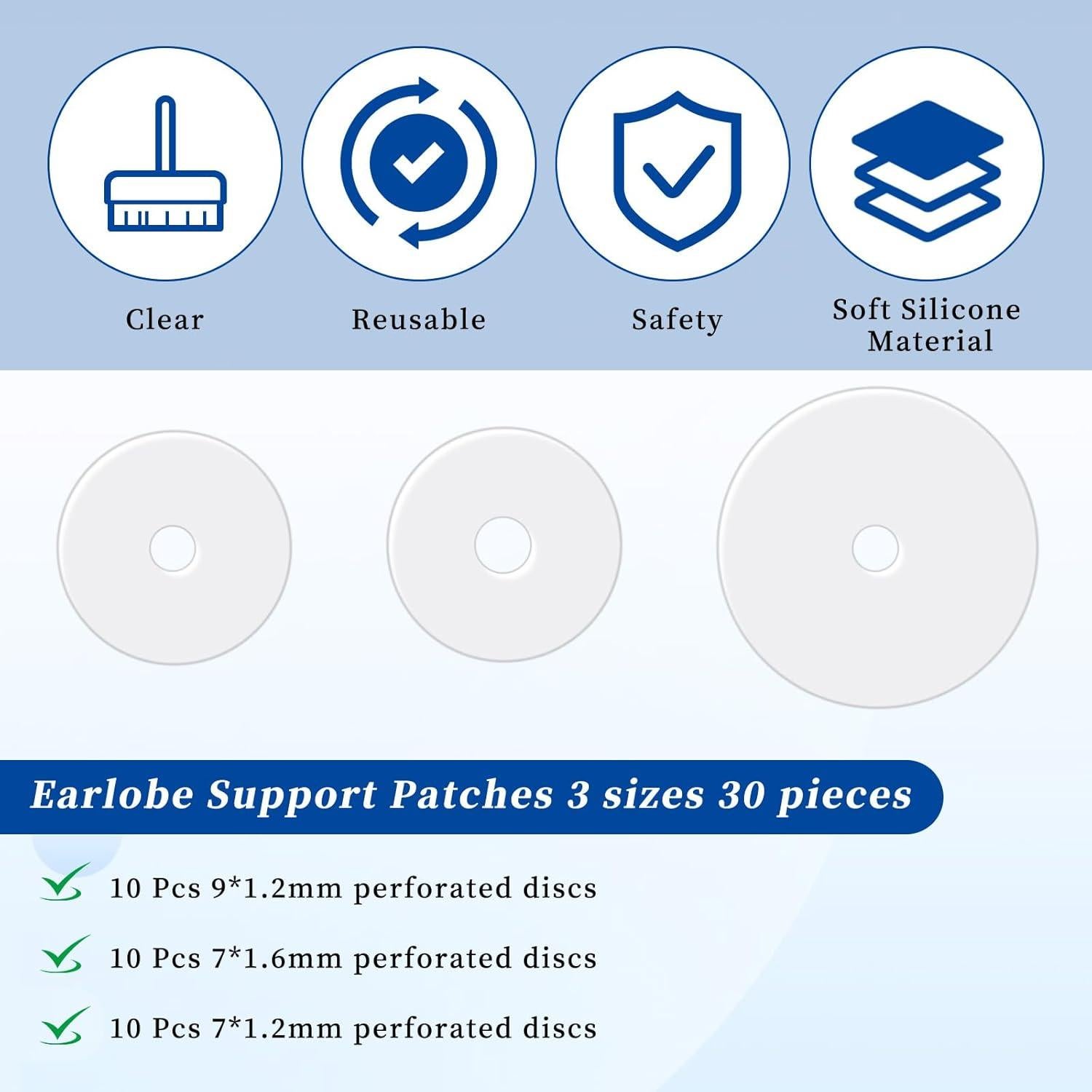 Discos Perforados Transparentes de Silicona Giantree - 30 Pcs