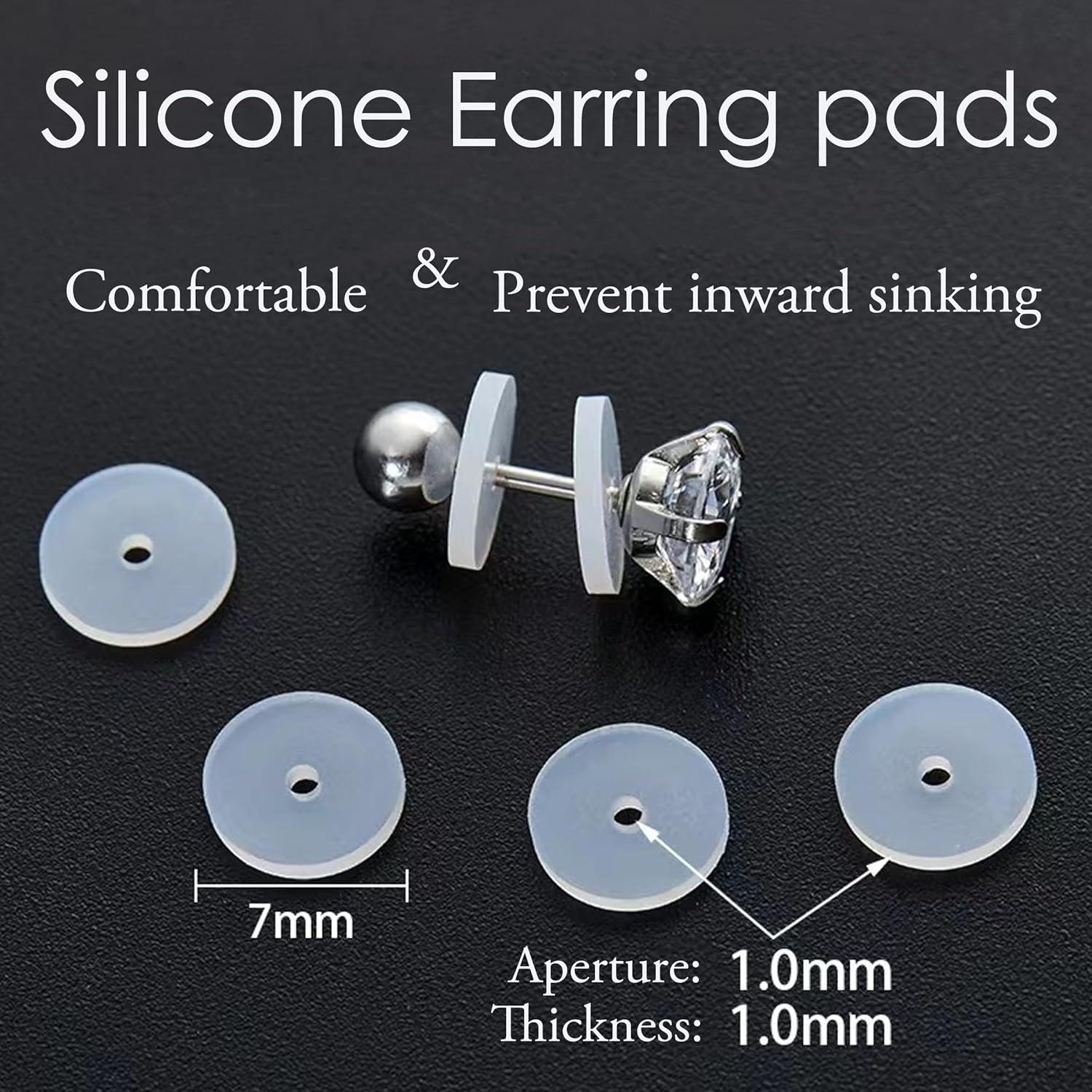 50 Tapones de Silicona para Pendientes OwlkOrmy 7mm