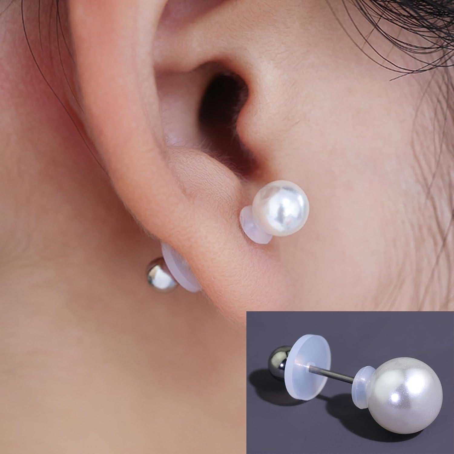 50 Tapones de Silicona para Pendientes OwlkOrmy 7mm