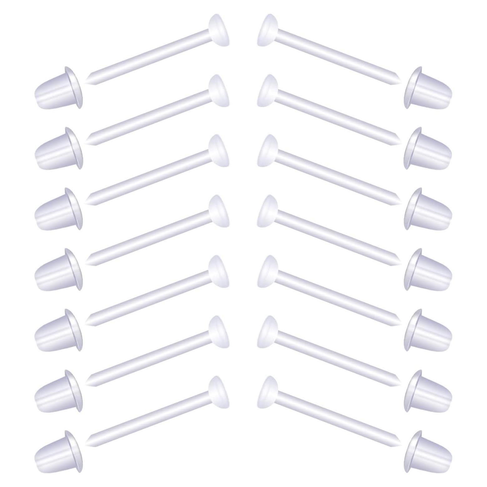Pendientes de Plástico Transparentes LUTER - 200 Pares para DIY