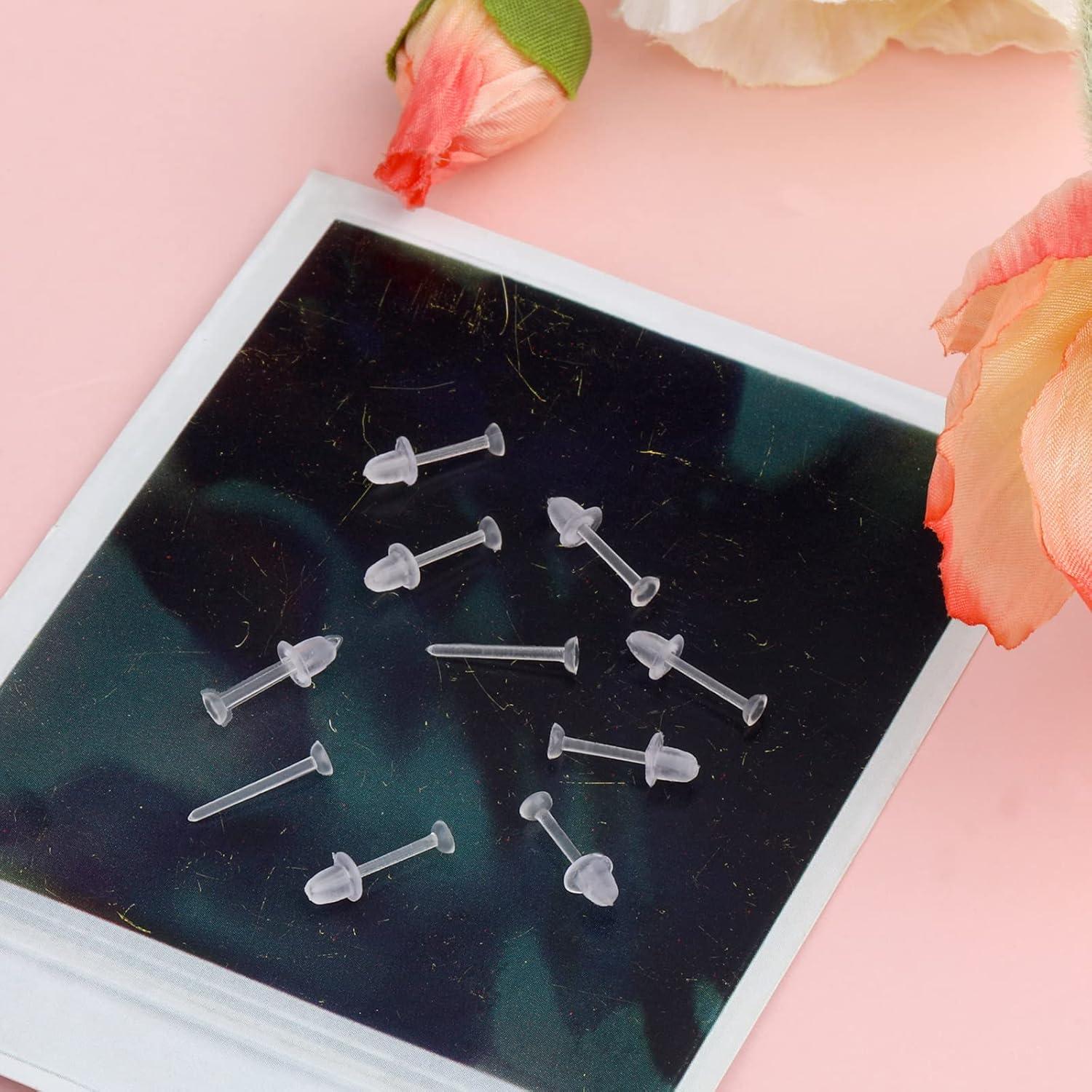 Pendientes de Plástico Transparentes LUTER - 200 Pares para DIY