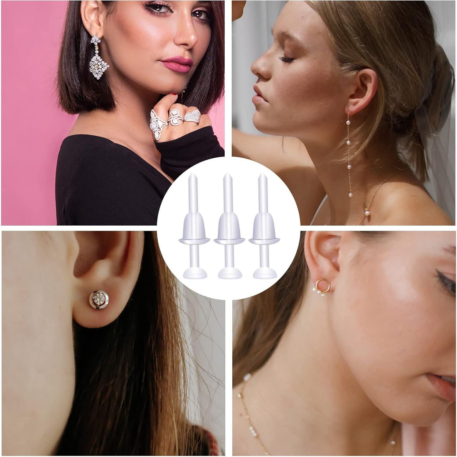 Pendientes de Plástico Transparentes LUTER - 200 Pares para DIY