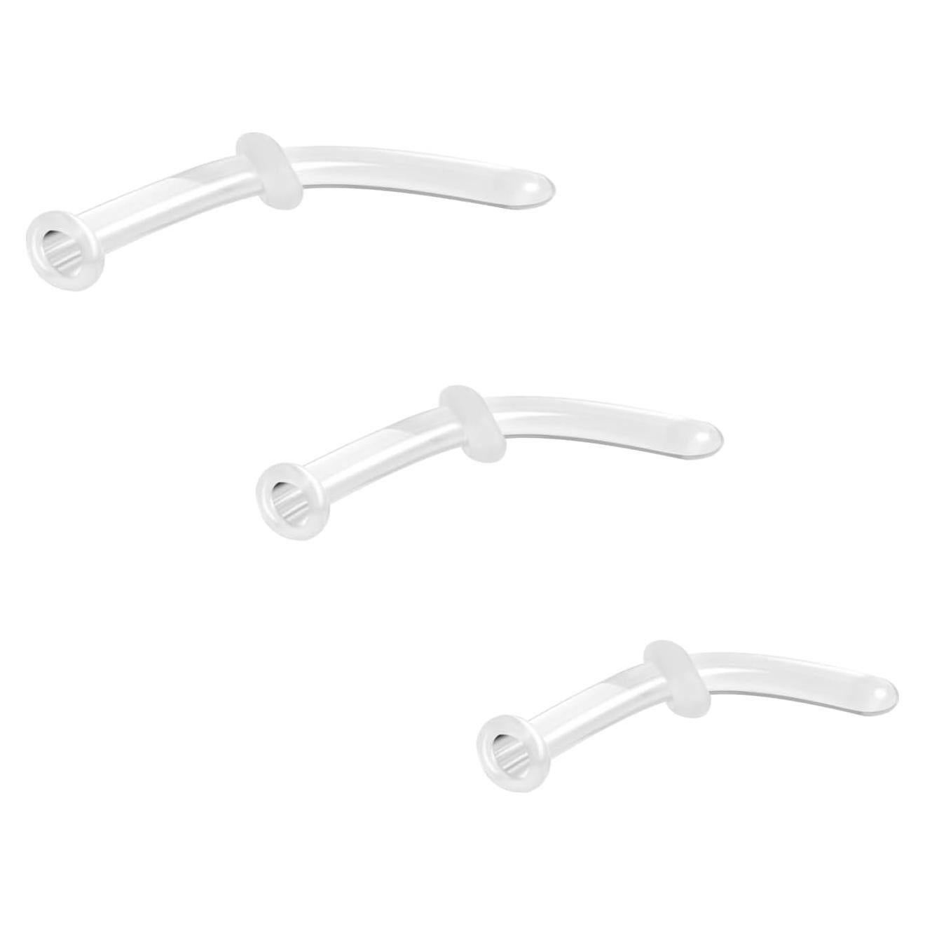 Retenedor de Perforación de Nariz ZS 3 Piezas Vidrio 14G 16G 18G