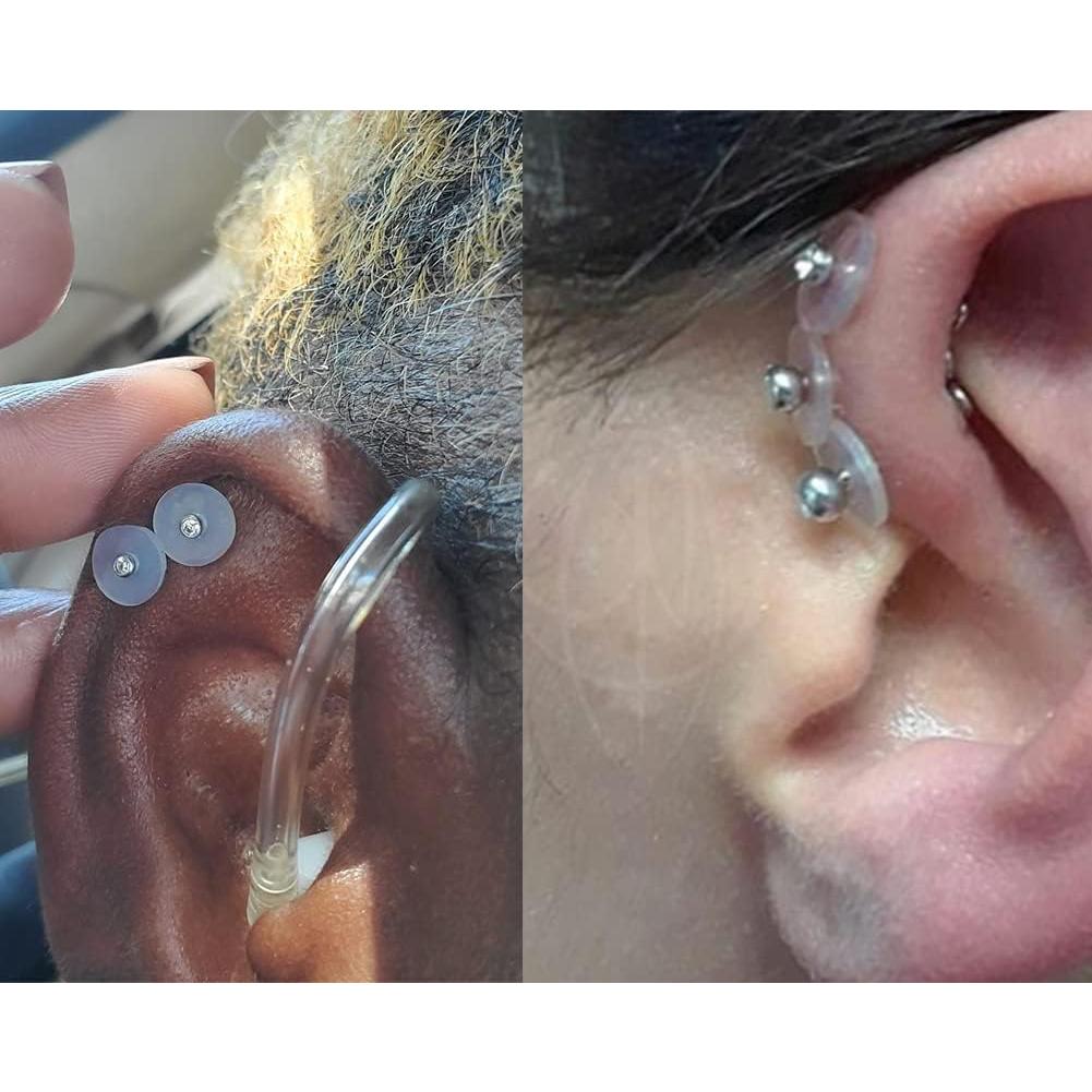 Discos Transparentes de Silicona MODRSA para Piercing 16g 7mm