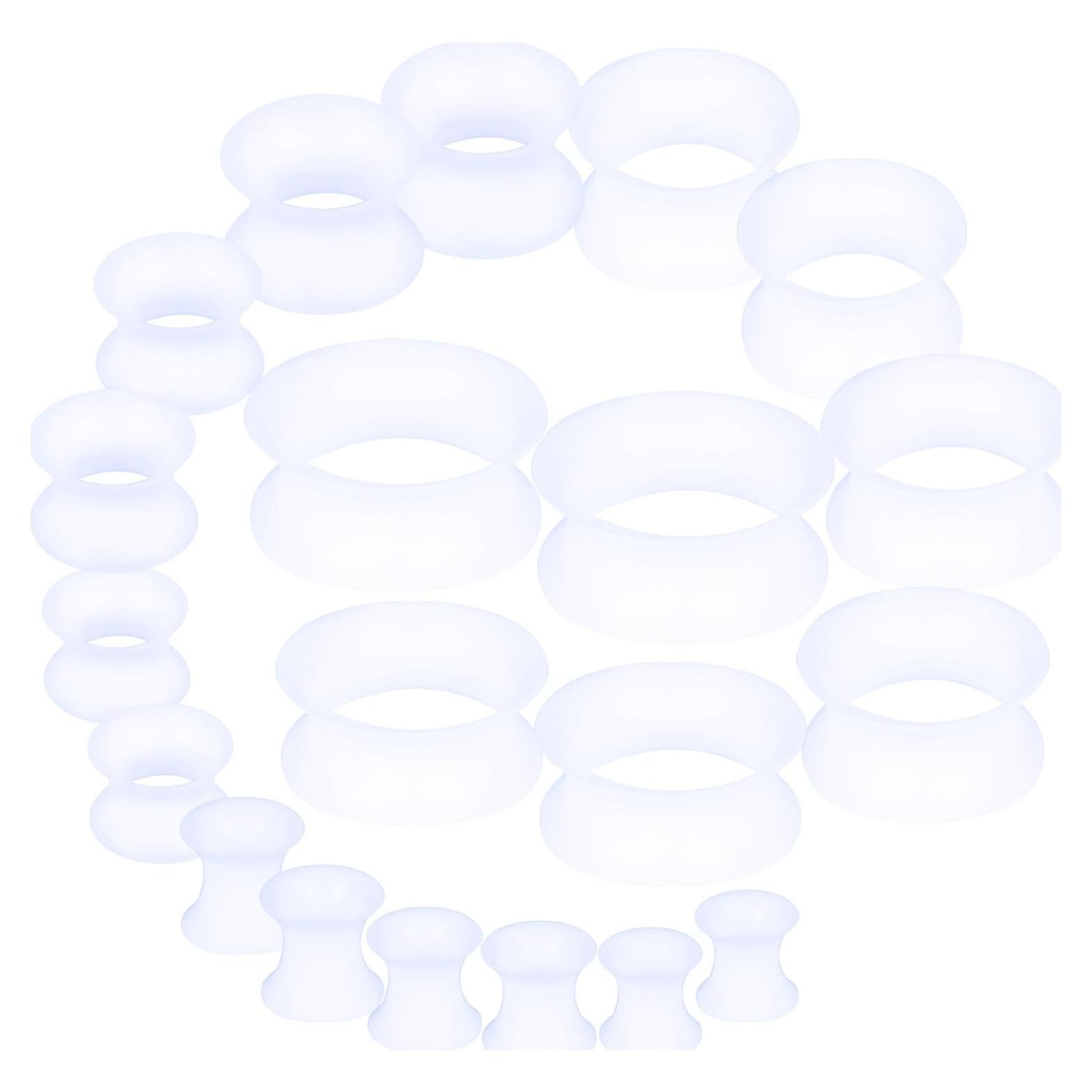 Tapones de Oreja de Silicona Hipoalergénica Goerhsjie 4-20mm