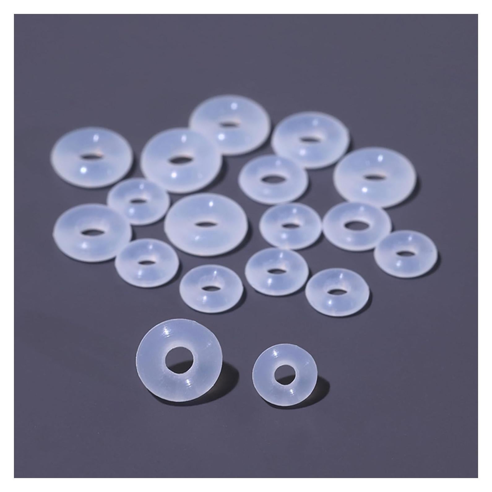 50 Tapones de Silicona Qualima para Piercings 4mm Transparentes