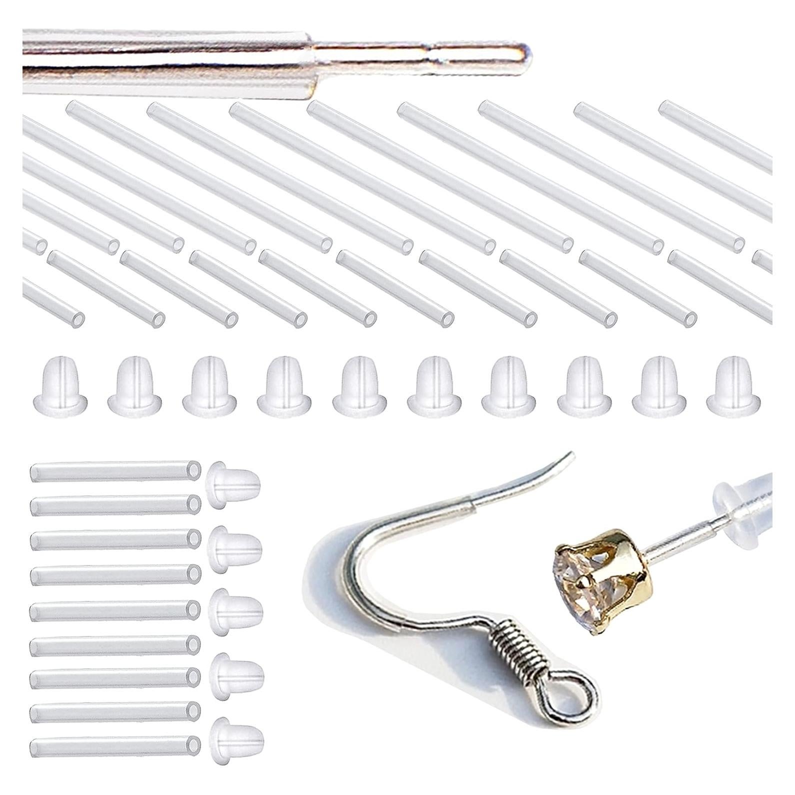 60 Fundas y Respaldos de Silicona OwlkOrmy para Pendientes