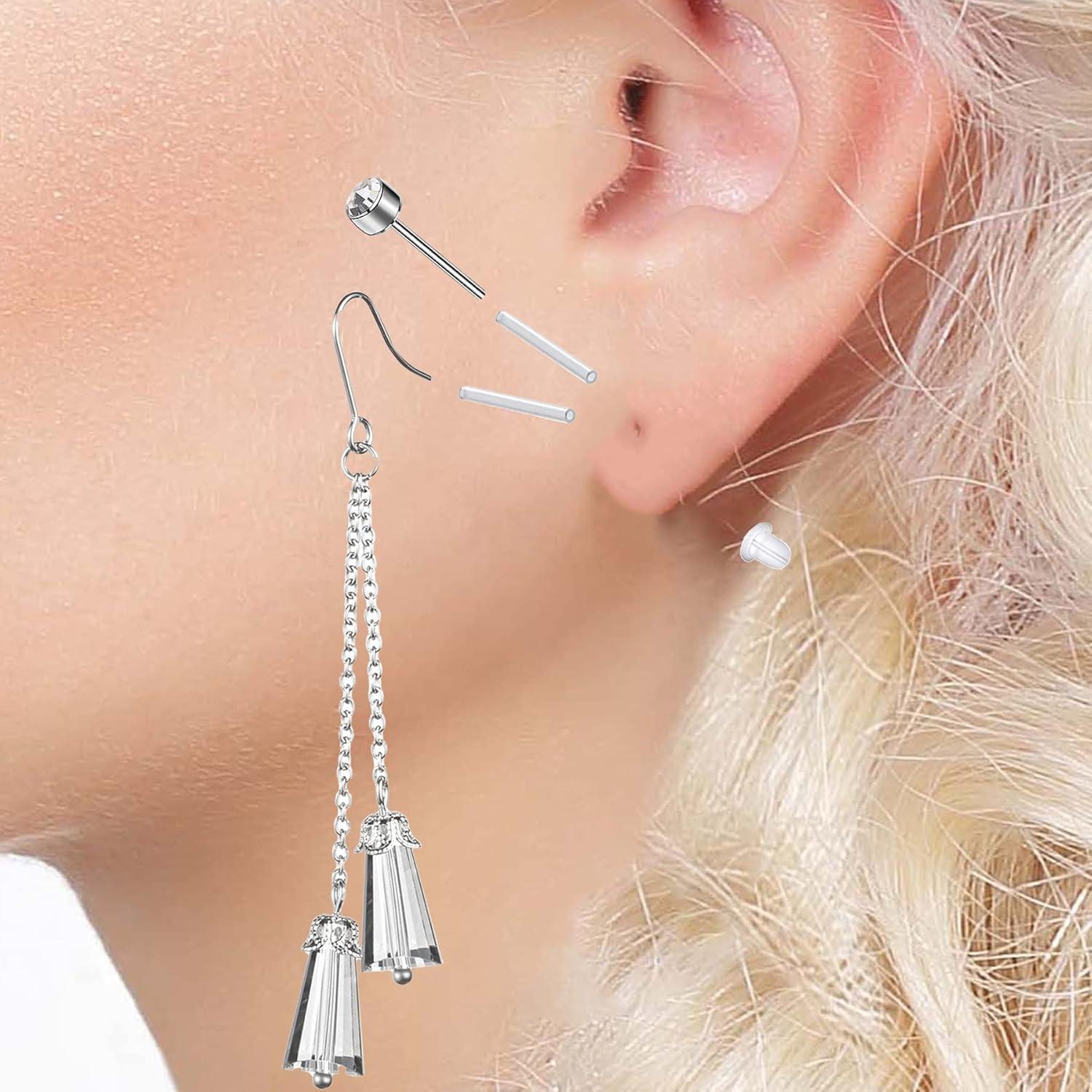 60 Fundas y Respaldos de Silicona OwlkOrmy para Pendientes