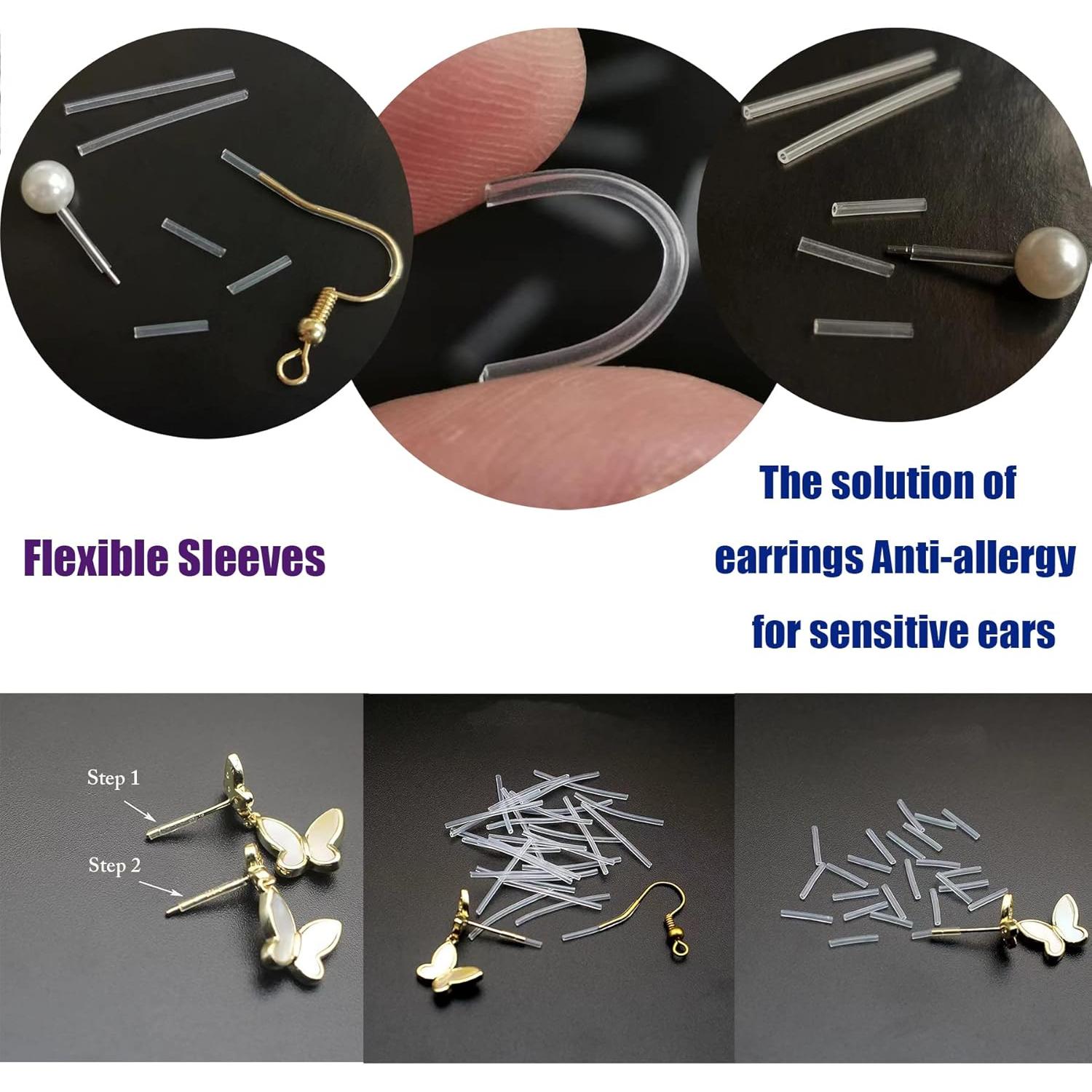 60 Fundas y Respaldos de Silicona OwlkOrmy para Pendientes