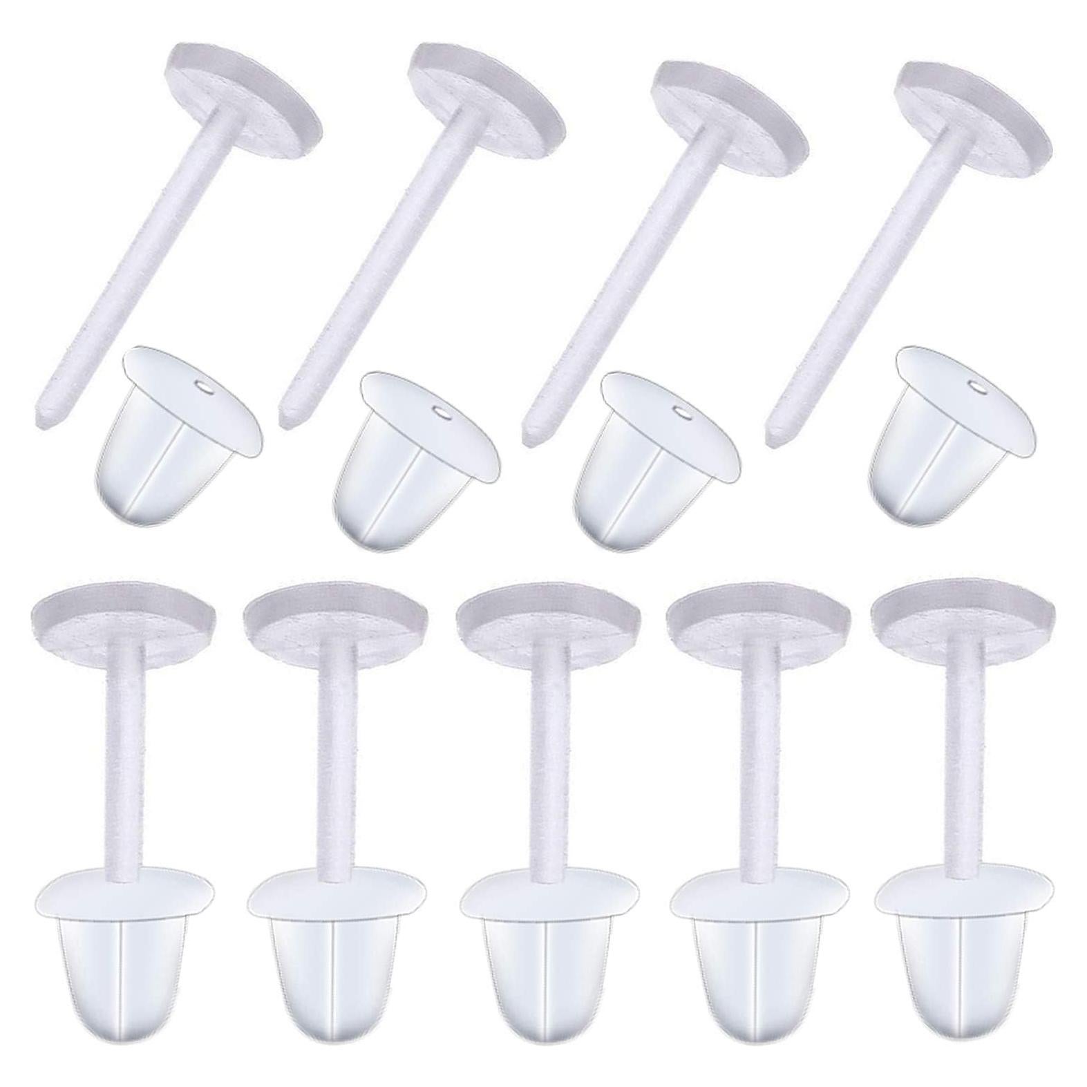 BronaGrand 1000 Piezas Postes y Respaldos de Aretes Transparentes