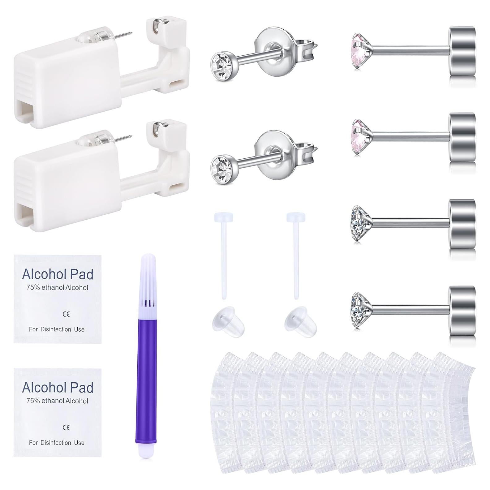 Kit de perforación de orejas AVYRING 20G con aretes 2mm