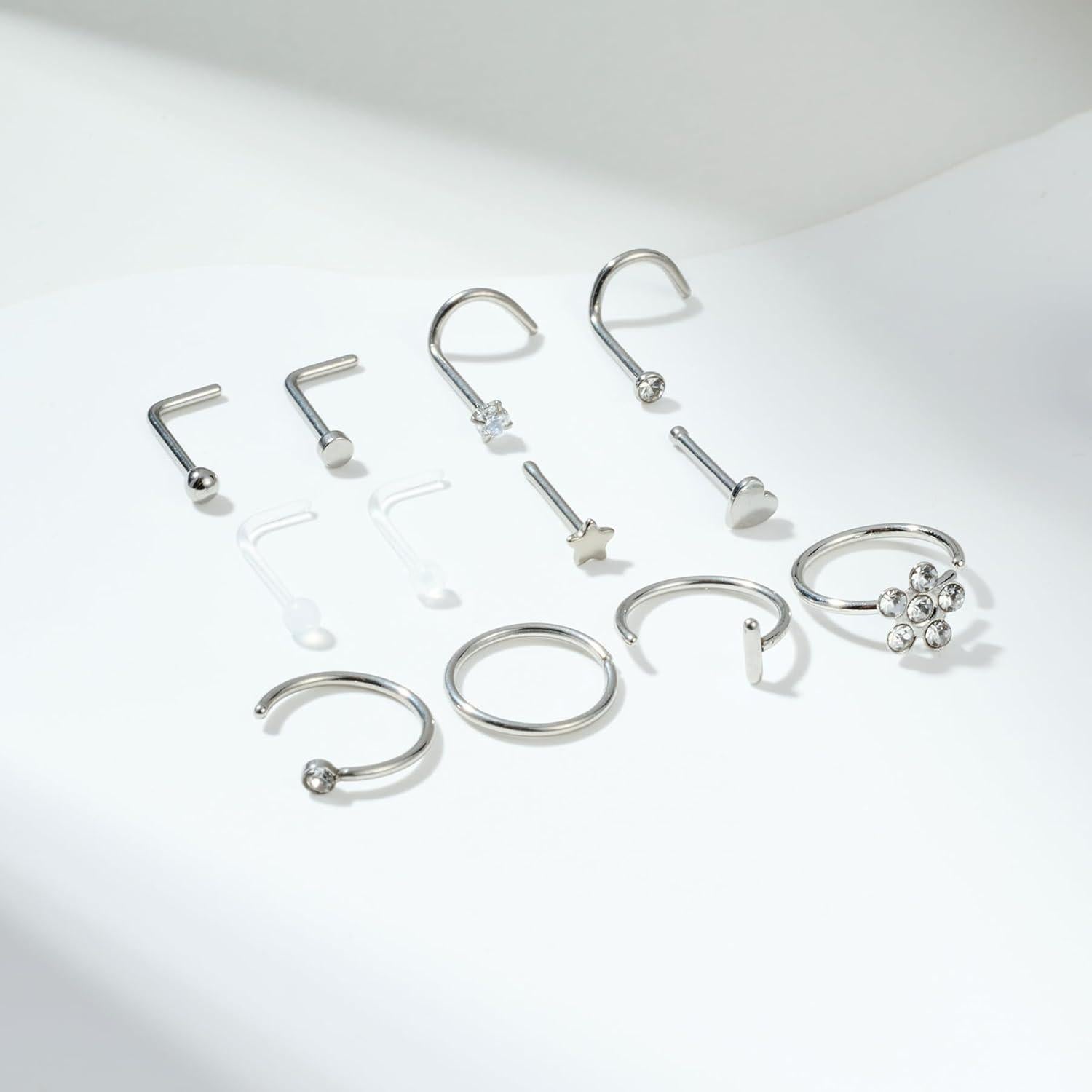 Kit de Piercing de Nariz Tokring - 2 Pistolas 20G y Studs