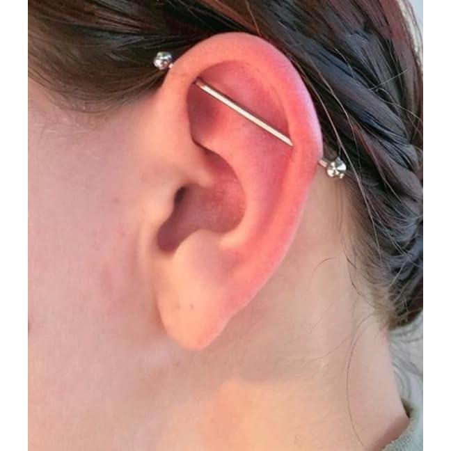 Aretes de Barra Industrial Acero Quirúrgico 38-60mm 5 Piezas