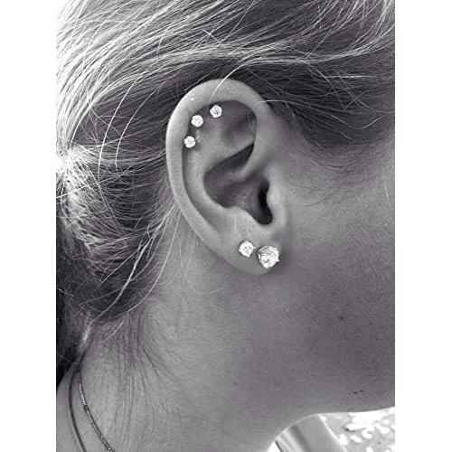 Aros Labiales Transparentes QWALIT 16G 6mm Joyería de Piercing