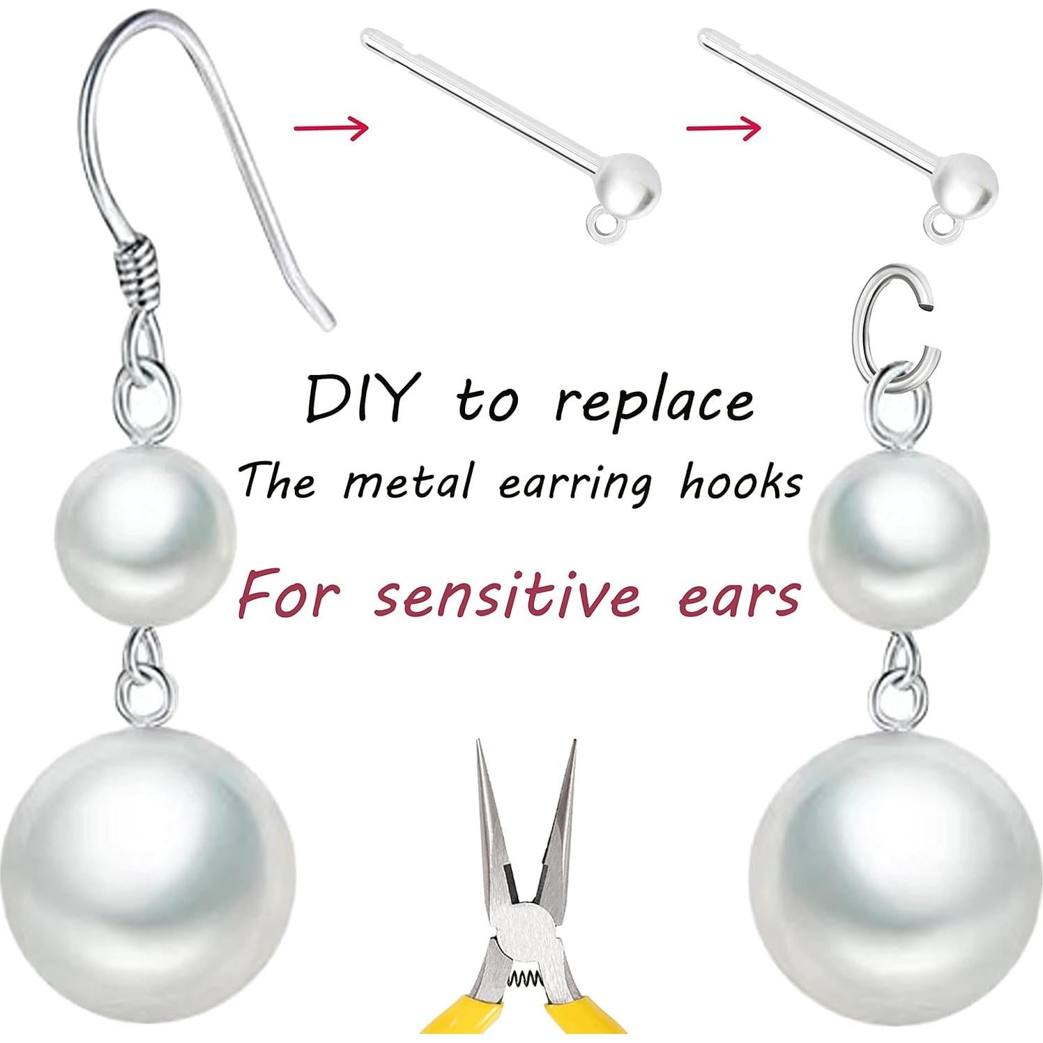 30 Ganchos de Pendientes Anti Alergia OwlkOrmy 17x12mm