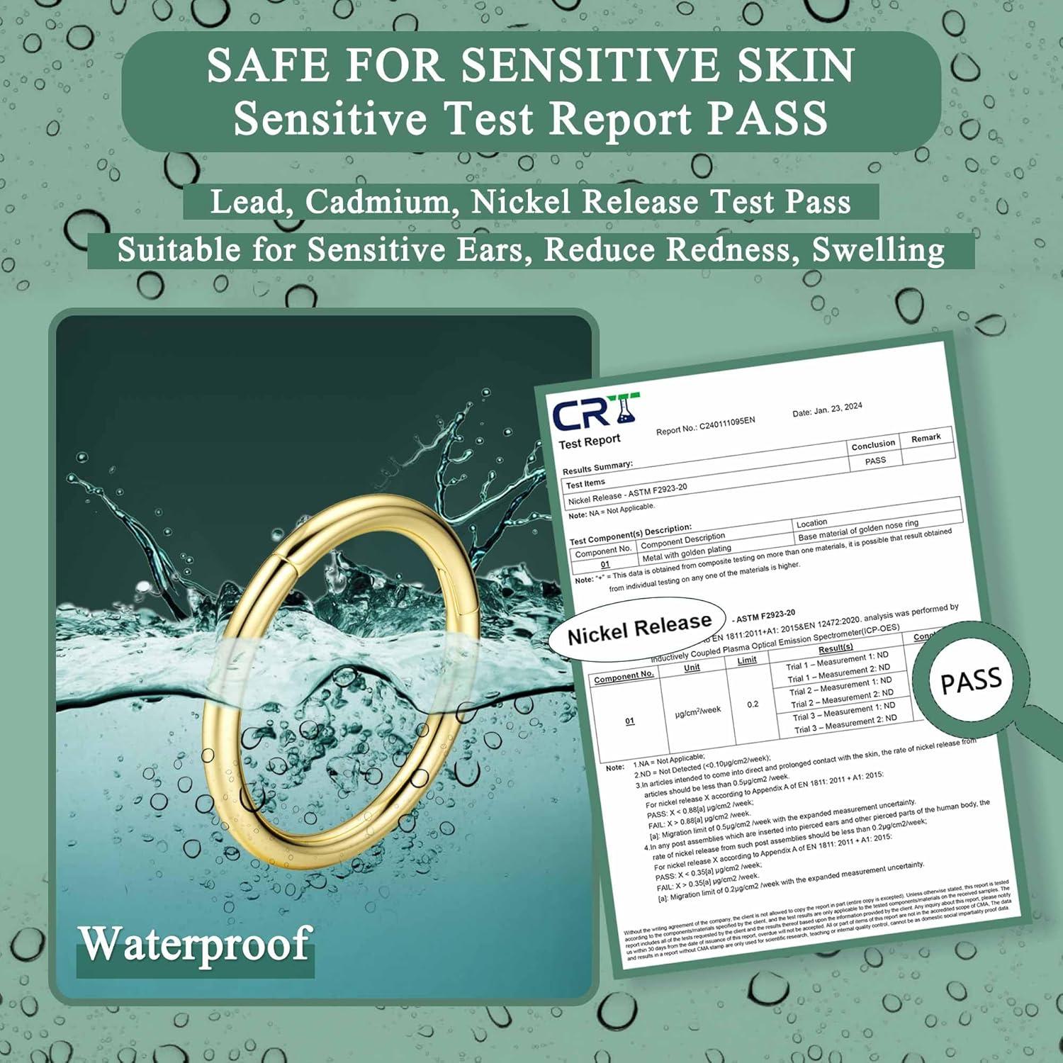 Anillos Septum Jstyle 5 Pcs Acero Quirúrgico 316L 16G 8-12mm