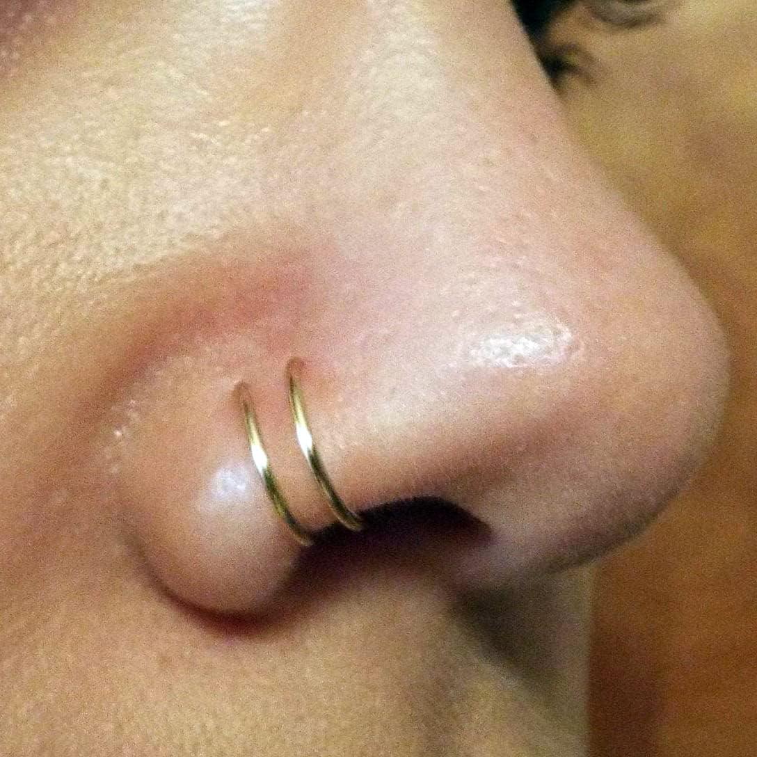 Anillo de Nariz Doble Hipoalergénico Vitaltyextracts 6Pcs 0.8mm