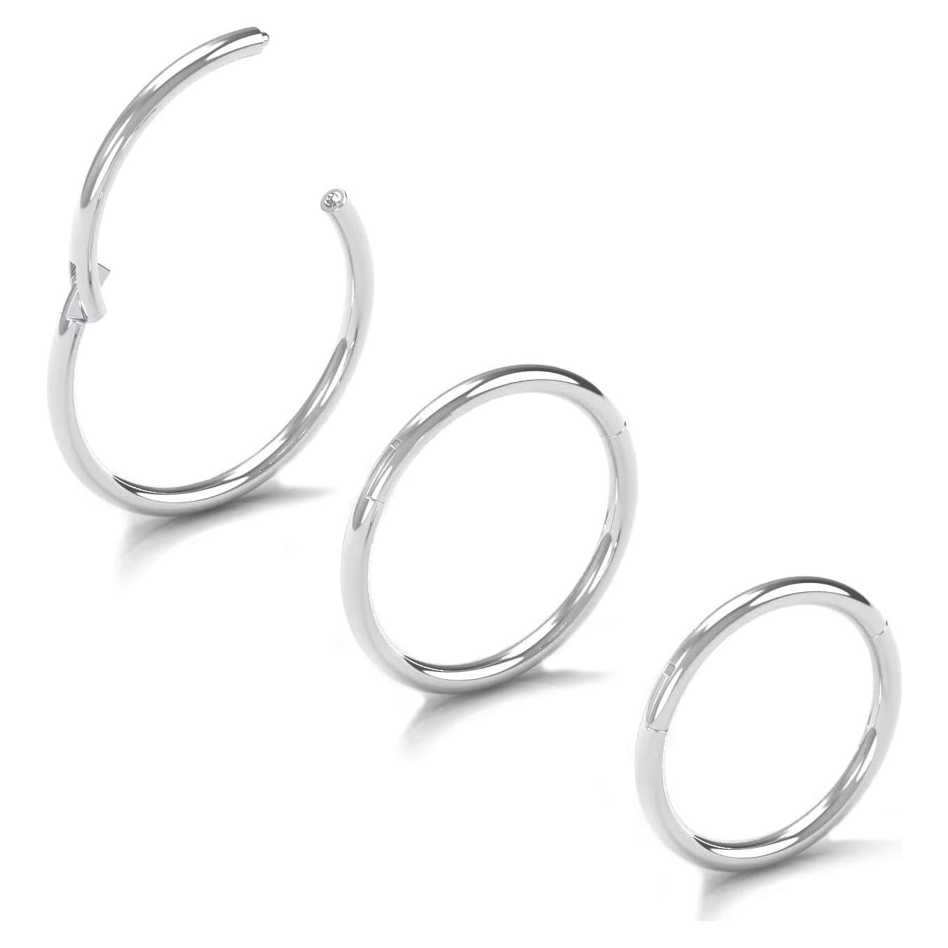 Aros de Nariz Hipoalergénicos NewkeepsR 20G Acero Quirúrgico