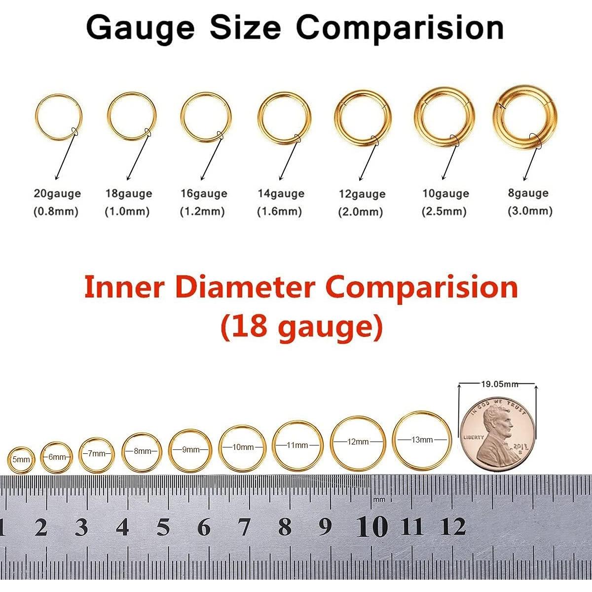 Aro de Nariz Hipoalergénico LOVEBODYJEWELRY 18G 8mm Acero 316L