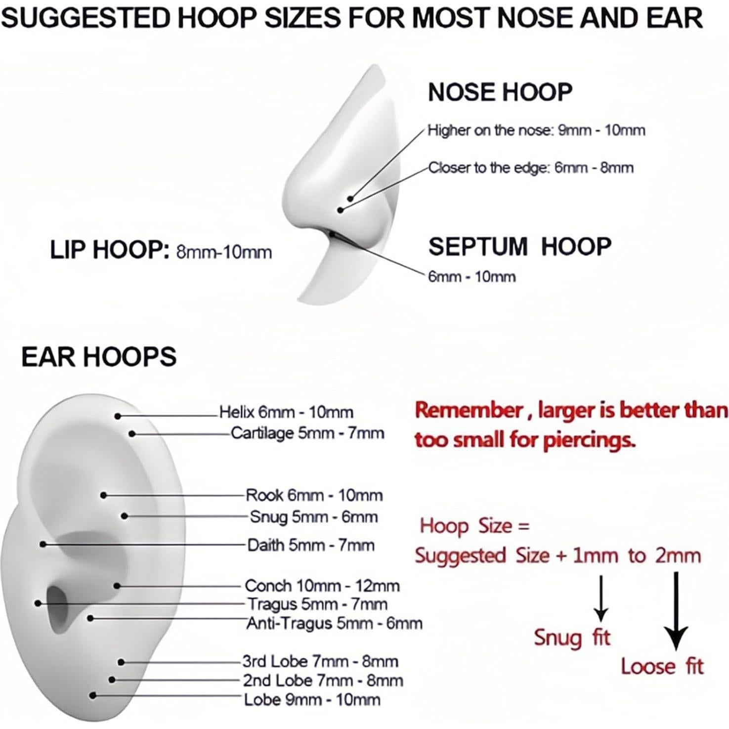 Aro de Nariz de Titanio Oro 20G 7mm Hipoalergénico