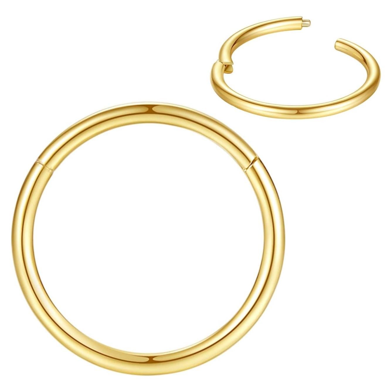 Aros de Nariz Acero Quirúrgico 316L Followmoon 18G 8mm