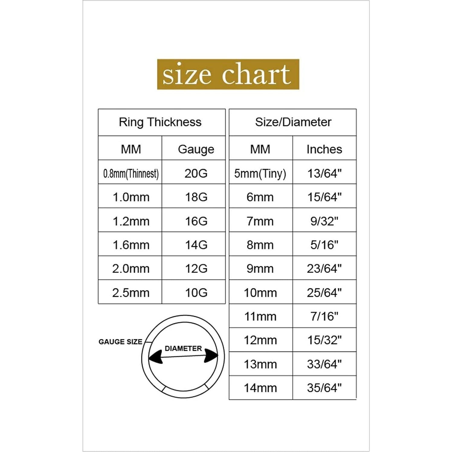 Aro de Nariz 20G 7mm Acero Quirúrgico 316L con Circonita