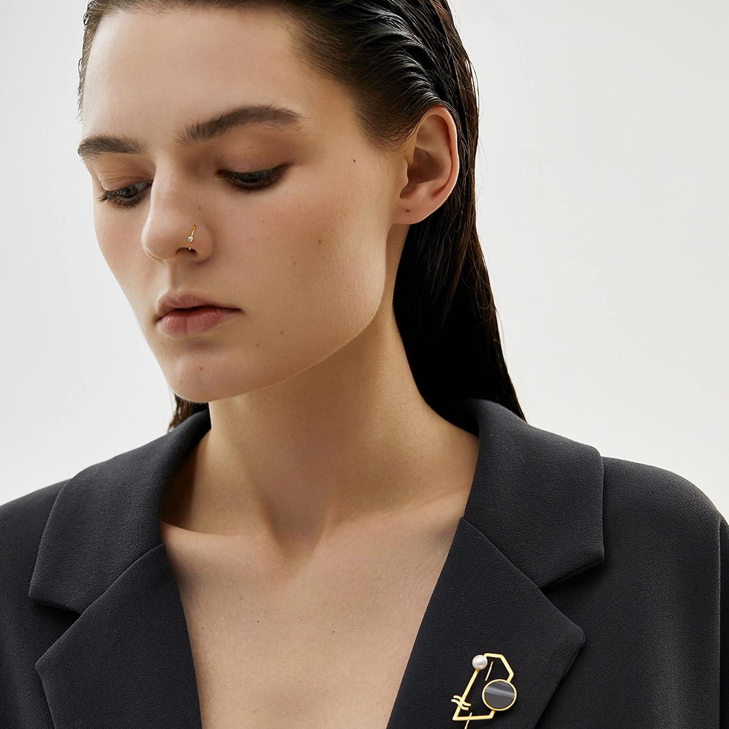 Aros de Nariz ORAZIO 5 Pcs Acero Inoxidable 20G 5 Colores