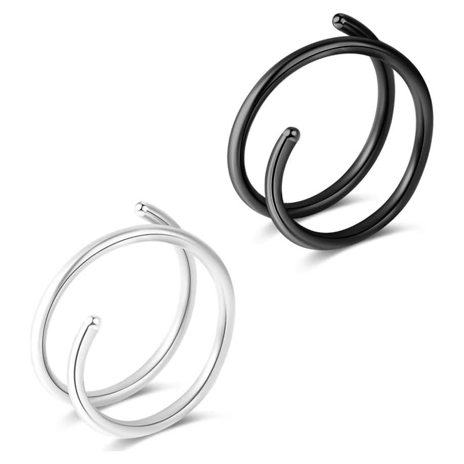 Aros Doblados para Nariz Fzroezz Acero Quirúrgico 20G 8mm