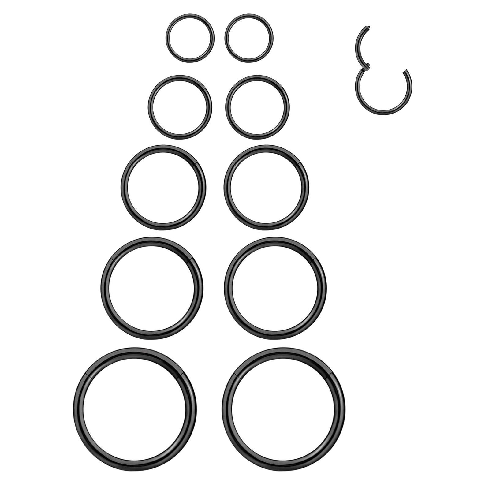 Aros de Septum 16G LEE&RO Acero Inoxidable 6-10mm