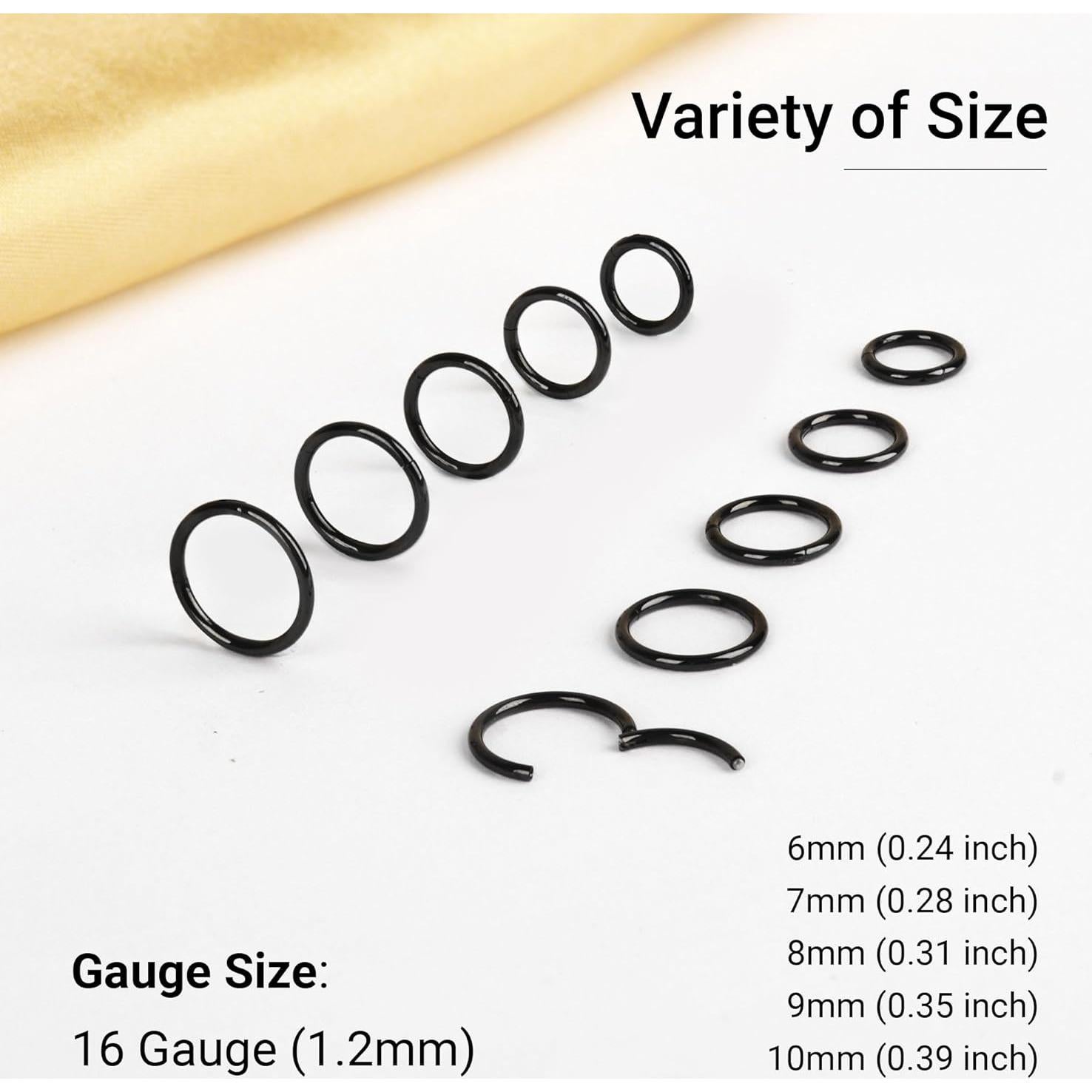 Aros de Septum 16G LEE&RO Acero Inoxidable 6-10mm