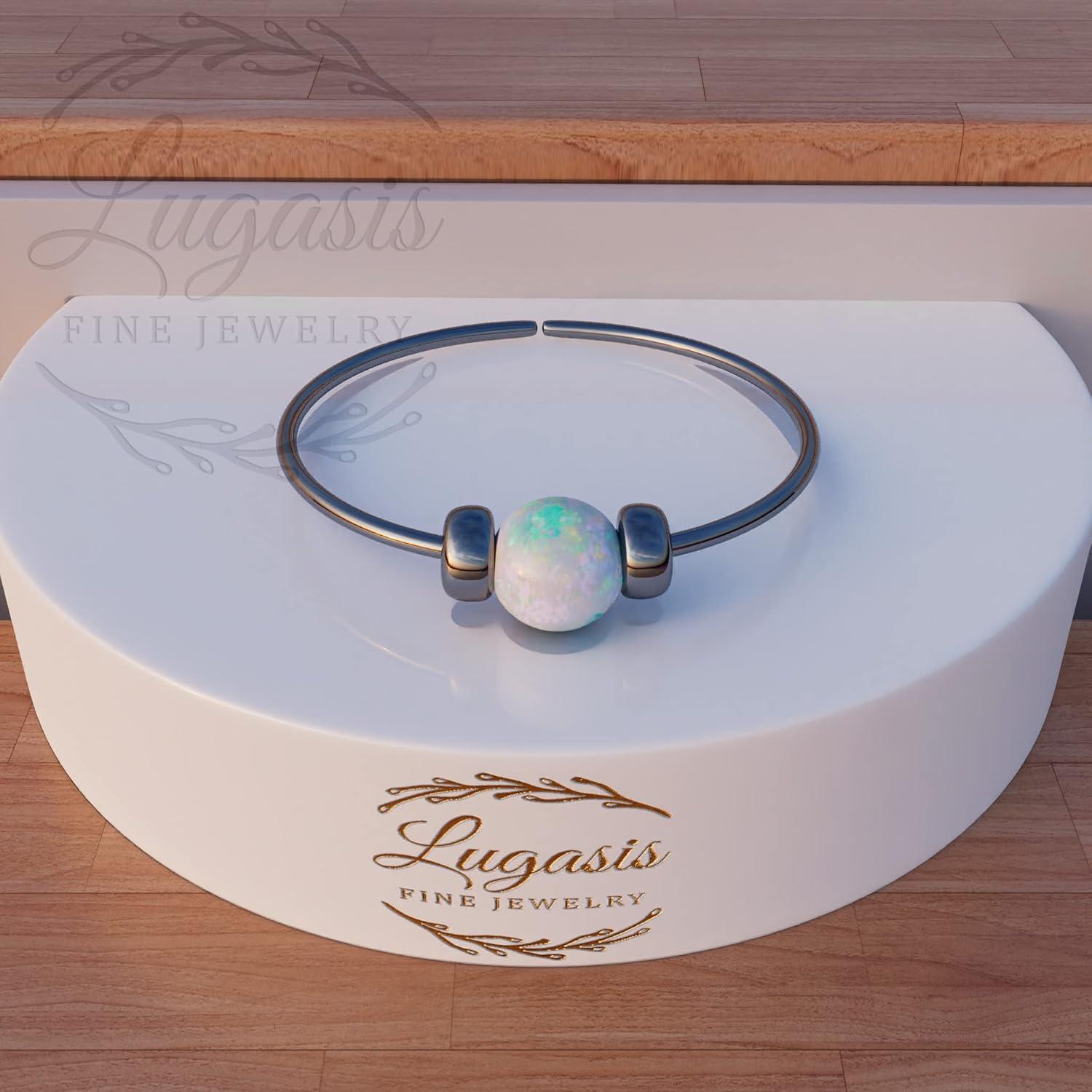 Anillo de Nariz Hipoalergénico Lugasis con Ópalo Blanco 2mm