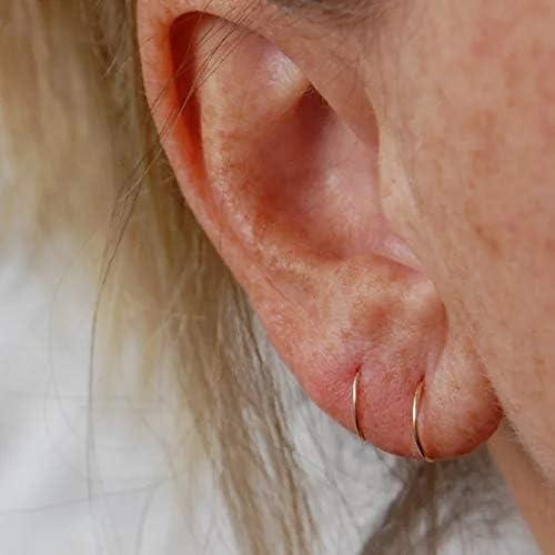 Pendientes de Cartílago Falsos NZDLM Oro 20 Gauge 8mm