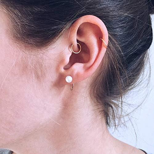 Pendientes de Cartílago Falsos NZDLM Oro 20 Gauge 8mm