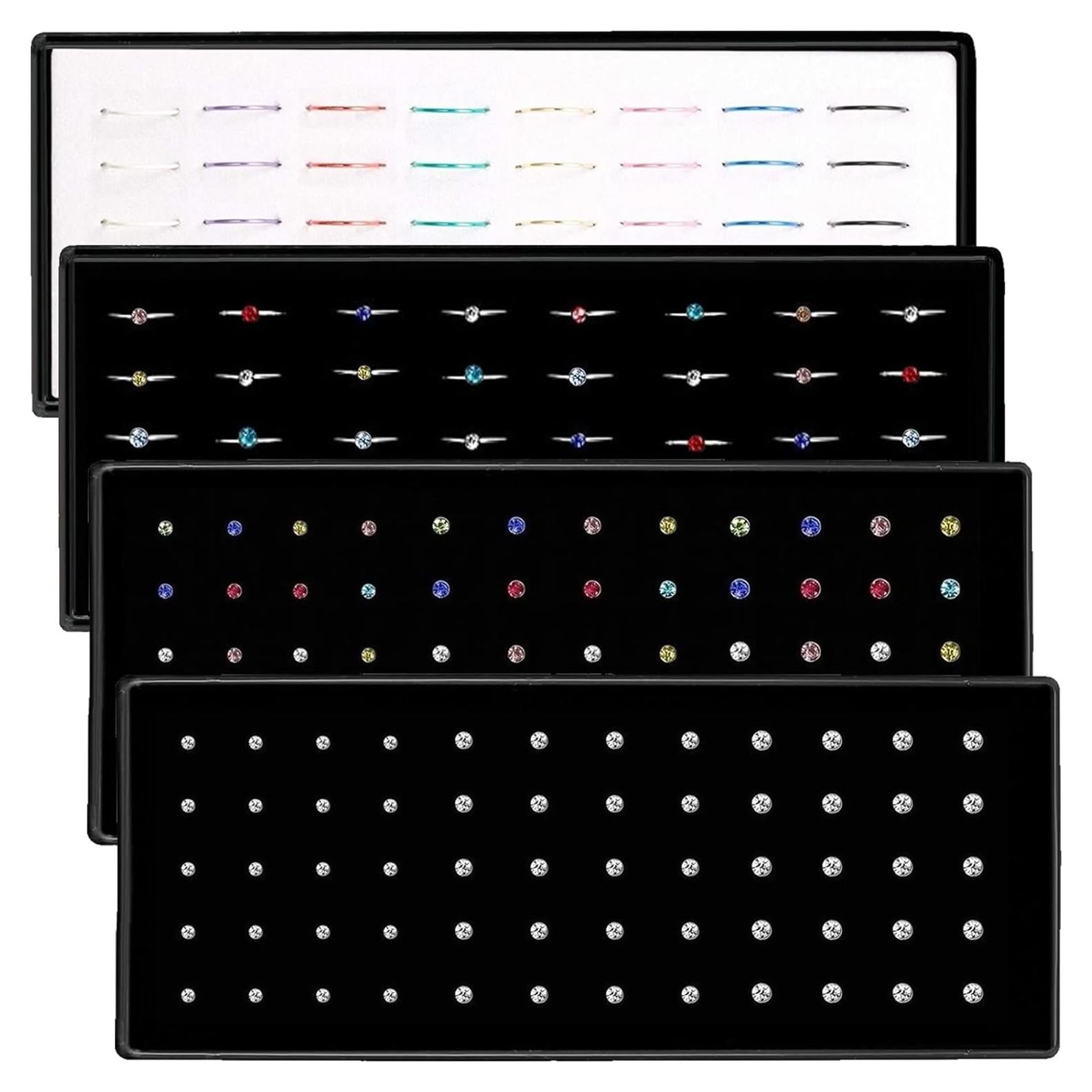 Juego de Anillos de Nariz Hipoalergénicos Acero Inoxidable 120pcs